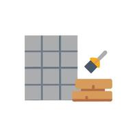 Quality paver block installation icon design for builders vector