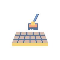 Distinctive paver block installation icon for landscaping vector