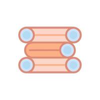 Distinctive pipe insulation icon representation for various uses vector
