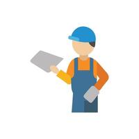Stylish plasterer icon design for construction workers vector