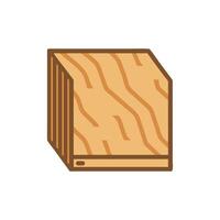Modern plywood sheet icon design for construction vector