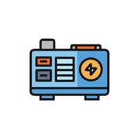 Quality power generator icon design for industrial applications vector