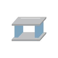 Modern precast concrete bridge beam icon for construction vector