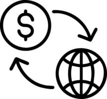 Currency Exchange and Global Trade for Financial Services and Business Applications vector