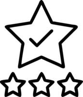 Star Rating with Checkmark Symbol for Product Reviews and Feedback Applications vector