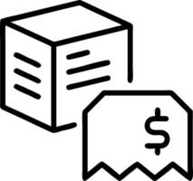 Shipping Box with Invoice for E-commerce and Supply Chain Design vector
