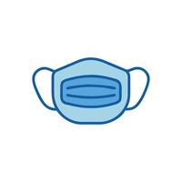 Distinctive protective mask icon representation for various settings vector