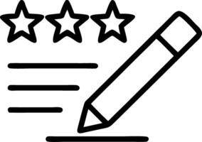 Pencil Writing Feedback Review Stars for User Experience and Rating Applications vector