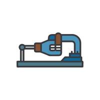 Quality rebar bender icon for industrial tasks vector