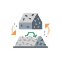 Stylish recycled concrete aggregate illustration for builders vector