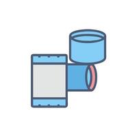 Modern reinforced concrete pipe icon for plumbing applications vector