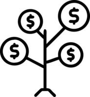 Money Tree Symbolizing Wealth and Prosperity for Financial Growth Visualization vector