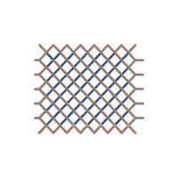 Modern reinforcement mesh icon design for construction vector