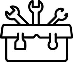Toolbox with Wrenches and Screwdrivers Ideal for DIY Projects and Home Improvement vector
