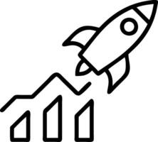 Rocket Launching with Growth Chart Representing Business Success and Innovation vector