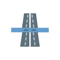Modern road expansion joint icon design for infrastructure vector