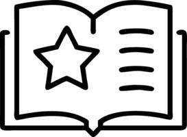 Open Book with Star Symbol for Educational Resources and Learning Materials vector