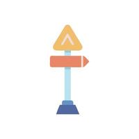 Distinctive road marker icon for traffic handling vector