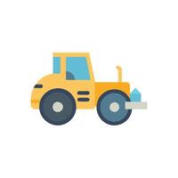 Modern road roller icon design for compaction vector
