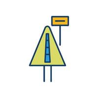Quality road marker icon representation for various tasks vector
