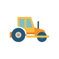 Iconic road roller design for compaction tasks vector