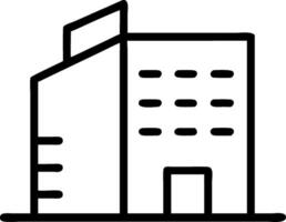 Modern Office Building Outline Design for Architecture and Urban Planning Projects vector