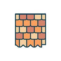 Modern roof shingles icon design for residential projects vector