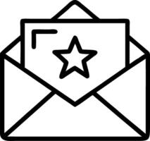 Open Envelope with Letter and Star Symbol Ideal for Greeting Cards and Invitations vector