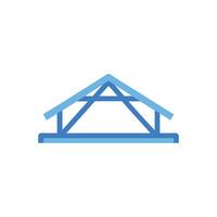 Quality roof truss icon design for structural engineering vector