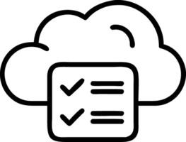 Cloud Checklist for Task Management and Productivity Applications vector