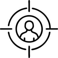 Target with Human Silhouette for Security and Monitoring Systems Use vector
