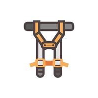 Distinctive safety harness icon representation for various uses vector