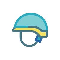 Modern safety helmet icon design for head protection vector
