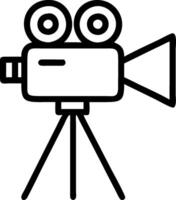 Retro Movie Camera Illustration for Filmmaking and Creative Projects vector