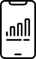 Smartphone Data Visualization Chart Trend Analysis Graph for Business Growth vector
