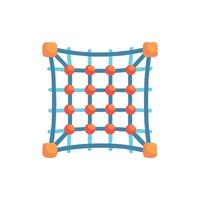Modern safety net icon design for fall prevention vector