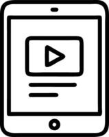 Digital Tablet with Player Interface for Online Learning and Multimedia Applications vector
