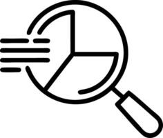 Magnifying Glass with Chart Elements for Business Analysis and Data Visualization vector