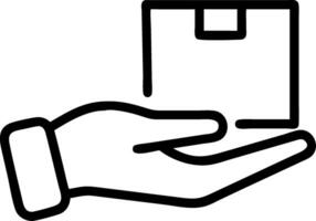 Hand Holding Package Delivery for E-commerce Shipping and Logistics Applications vector