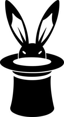 Magician Hat with Rabbit for Kids Party Invitations and Fun Event Decorations