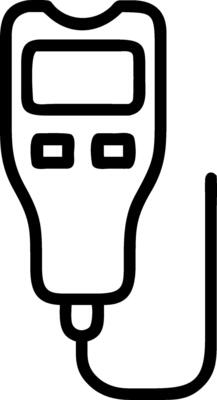 Digital Temperature Measurement Device Outline for Medical Applications and Graphic Design