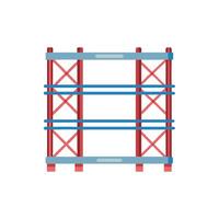 Quality scaffolding icon for industrial applications vector