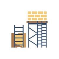 Quality scaffolding ladder icon for construction sites vector