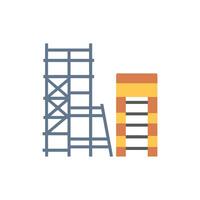 Quality scaffolding ladder icon representation for safe work vector
