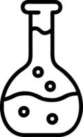 Laboratory Flask with Bubbles and Liquid Ideal for Science Themed Designs and Education vector