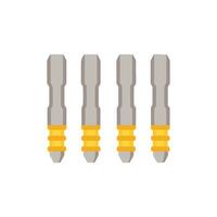 Quality screw bit set icon for industrial applications vector