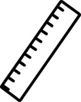 Black Simple Ruler Design Suitable for Educational and Crafting Applications vector