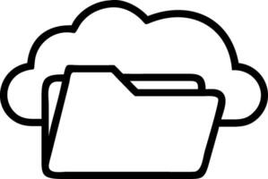 Cloud Storage with Folder Representation for Digital Data Management Solutions vector