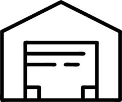 Minimalist Warehouse Outline Design Ideal for Industrial Theme Art Projects and Printables vector