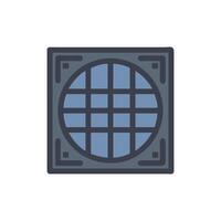 Modern sewer cover icon design for urban infrastructure vector